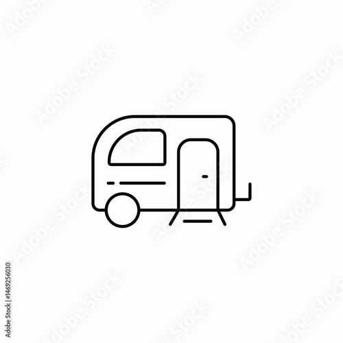 camper van icon sign vector
