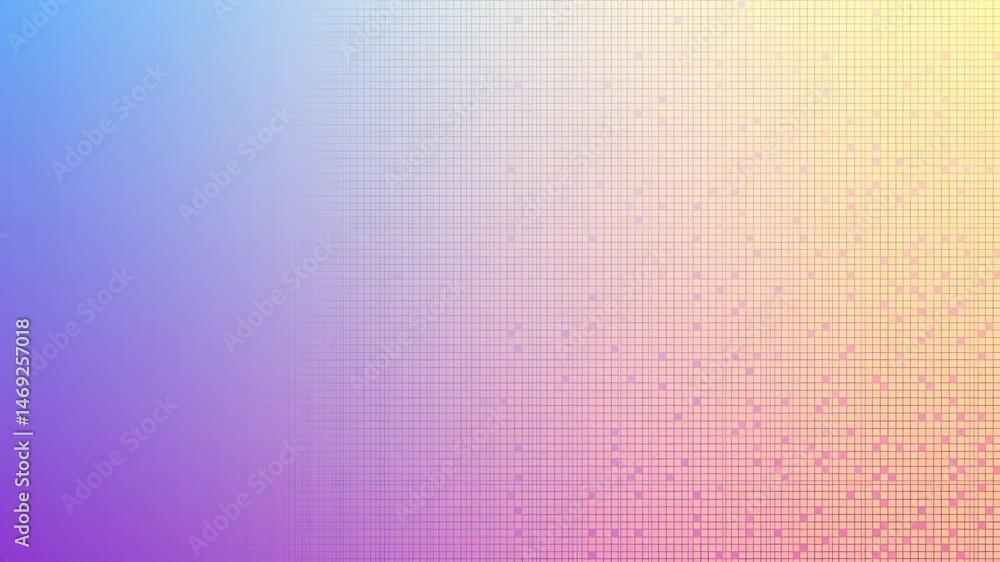 Fototapeta premium Abstract gradient background with grid overlay and pastel hues for creative designs