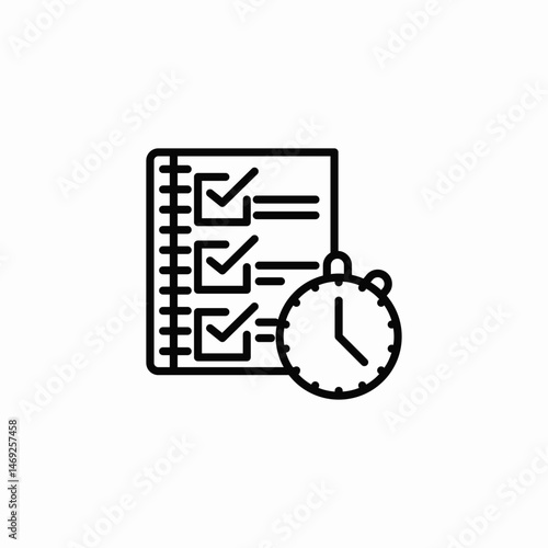 deadline checklist icon sign vector