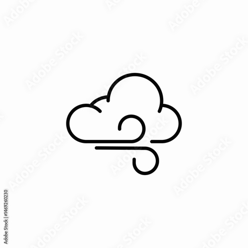 foggy weather icon sign vector