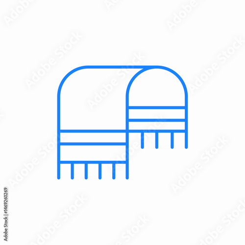 folded blanket icon sign vector