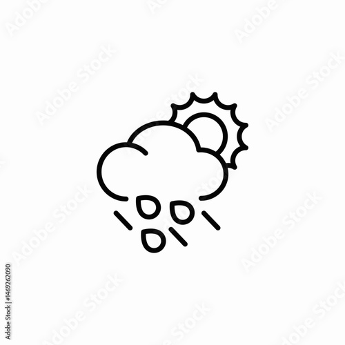 heavy shower icon sign vector