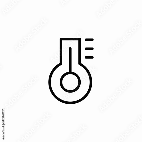 high temperature icon sign vector