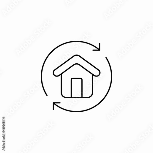 house renewal icon sign vector