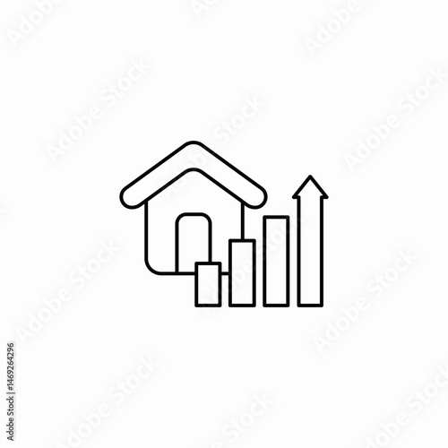 house statistics icon sign vector