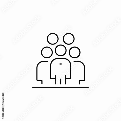 large group icon sign vector