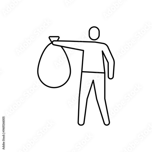People Carry sack icon