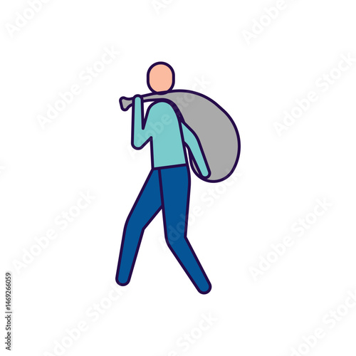 People Carry sack icon