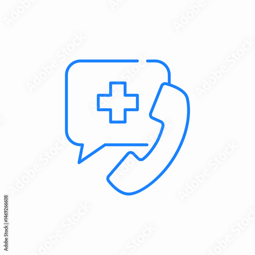 medical call icon sign vector