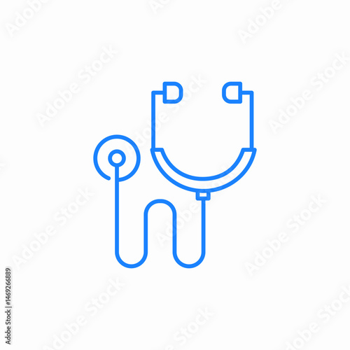 medical stethoscope icon sign vector