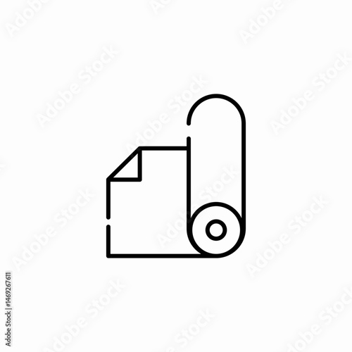 paper scroll icon sign vector