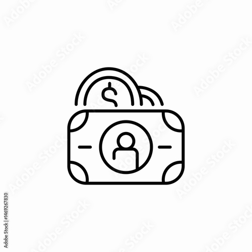person money icon sign vector