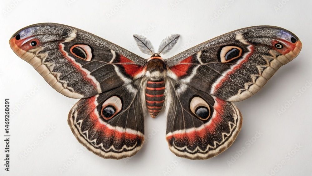Cecropia Moth on studio background
Cecropia Moth on studio background