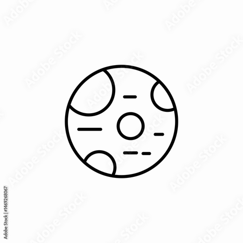 planet surface icon sign vector