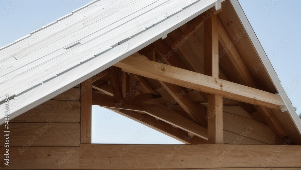 Obraz premium wooden roof of the house