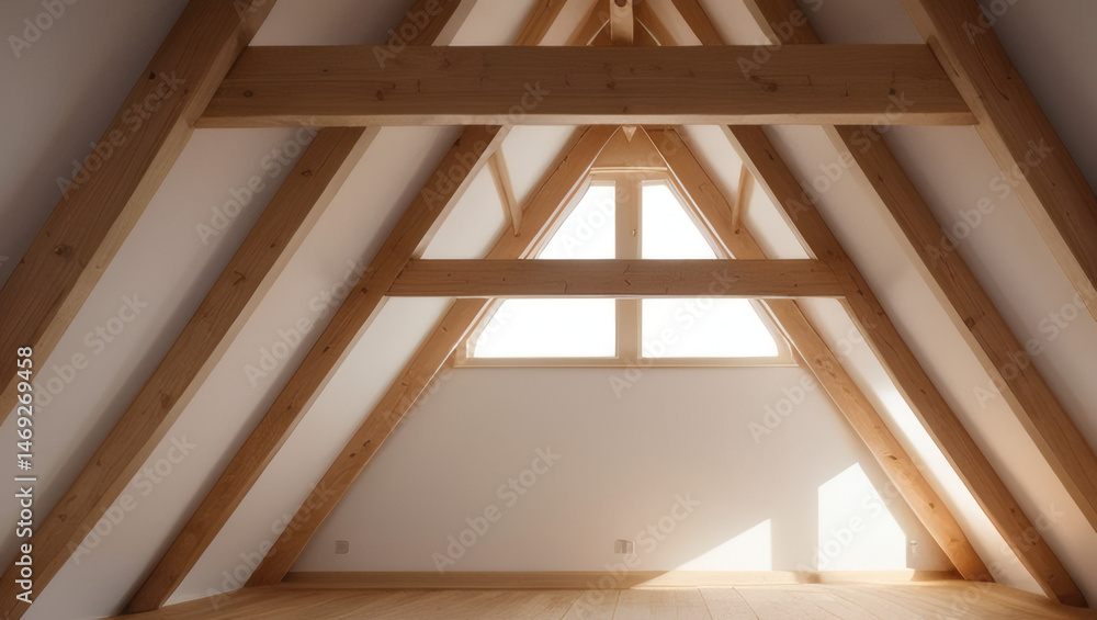 Fototapeta premium wooden roof of the house