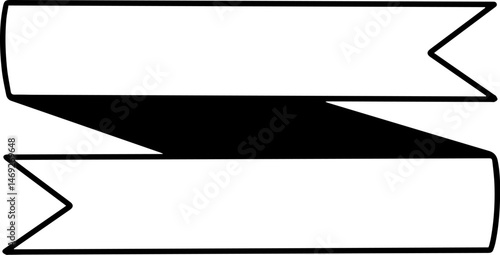 Double ribbon design element.