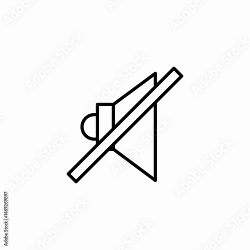 silent speaker icon sign vector