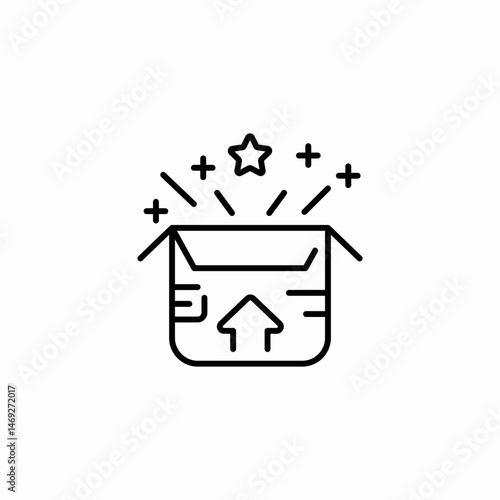 surprise gift icon sign vector