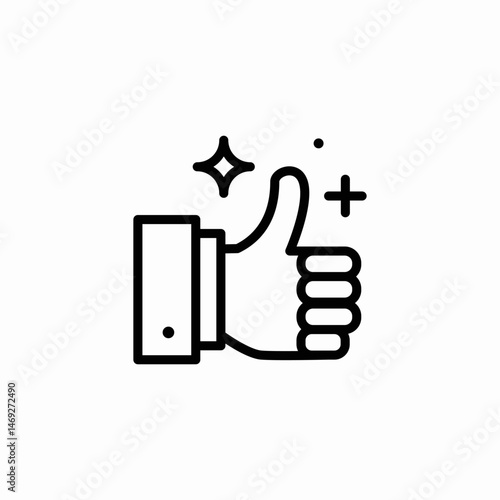 thumbs up icon sign vector