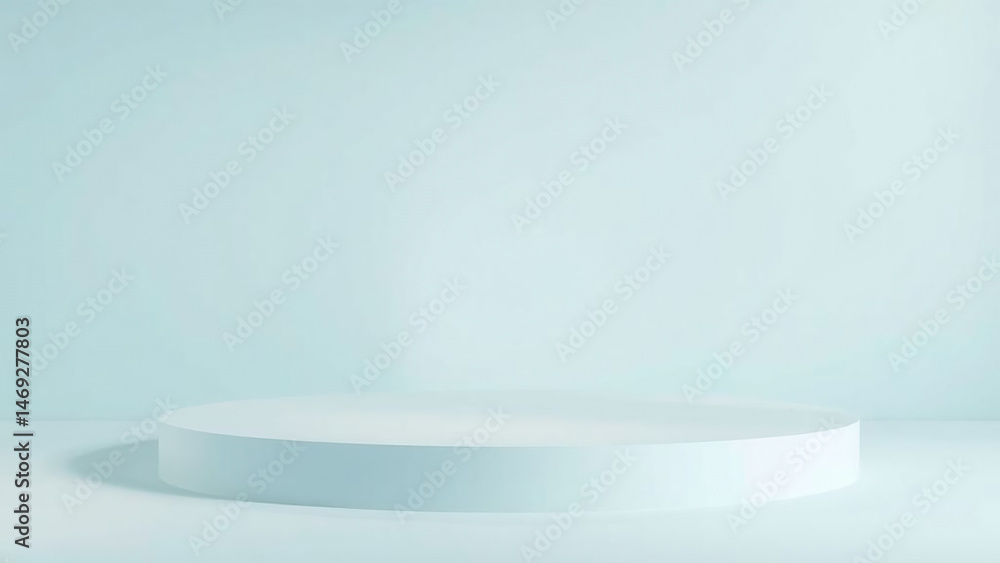 empty podium on isolated blue mint background for product placement empty podium on isolated blue mint background for product placement