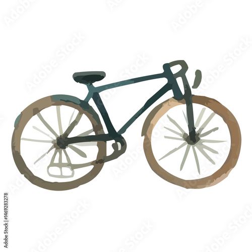 vintage bicycle isolated on white