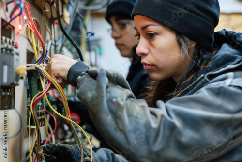 Women's Empowerment Vocational Class Learning Electrical Wiring and Plumbing Repairs in Hands-On Training Session