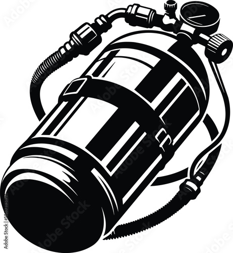 Scuba Diving Air Tank Silhouette