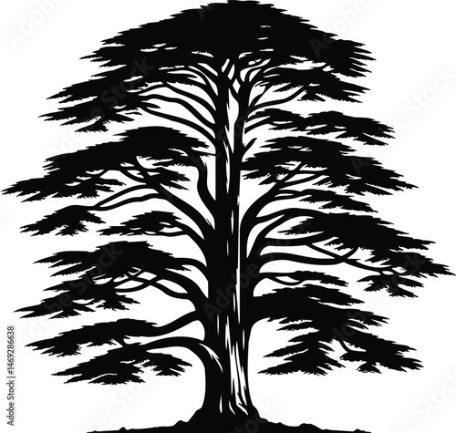Atlas Cedar Silhouette Symbol
