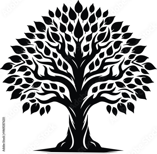 Bodhi Tree Silhouette