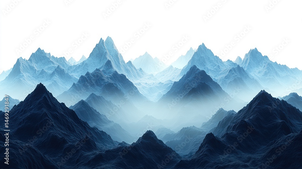 Misty mountain range Misty mountain range