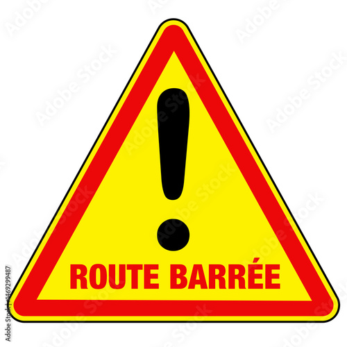 cryptogramme danger particulier route barrée, PNG sur fond transparent