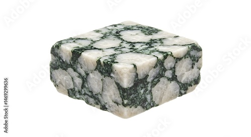 A polished slab of luxurious marble granite displayed flat in the center, isolated on a white background, high texture detail, various color of base model stone red, white, black, green and blue

