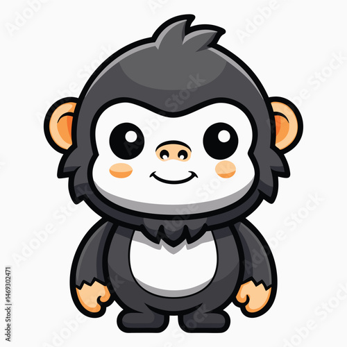 Cute cartoon gorilla