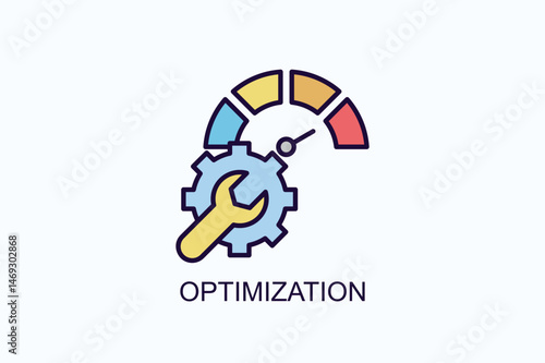 Optimization Isolated Vector, Icon Or Logo Sign Symbol Illustration