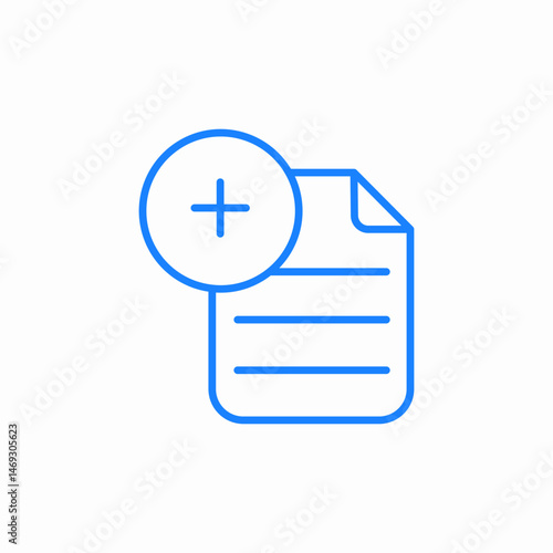 add new document icon sign vector