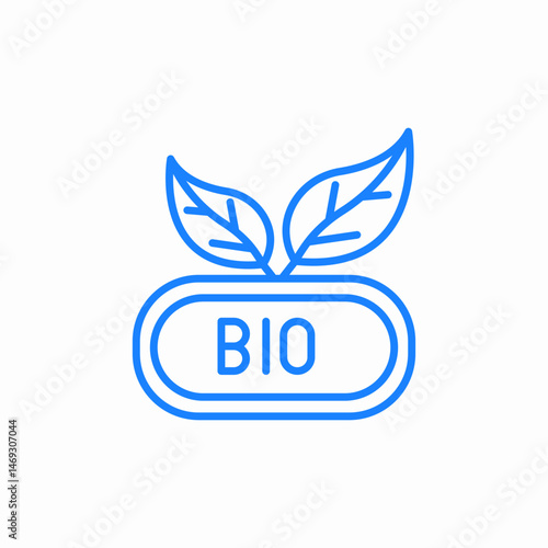 bio label icon sign vector