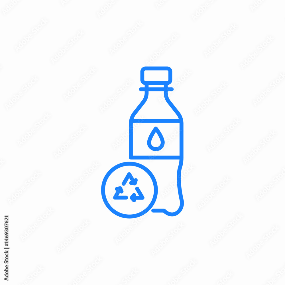 bottle recycle bin icon sign vector bottle recycle bin icon sign vector