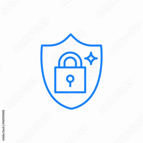 cybersecurity data protection icon sign vector