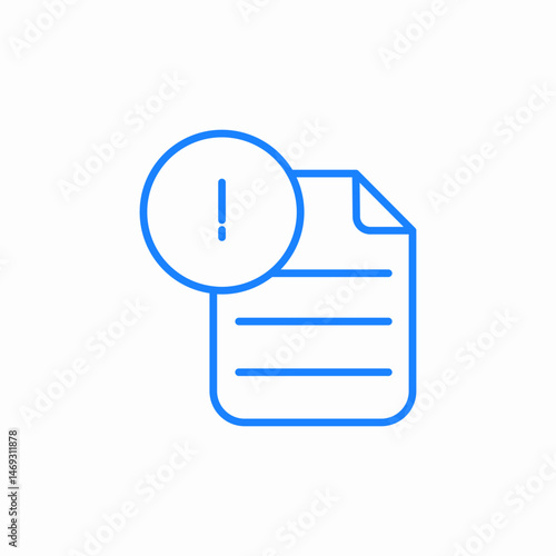 document alert warning icon sign vector