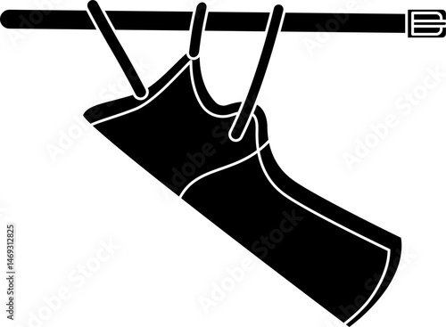 Archery quiver silhouette vector
