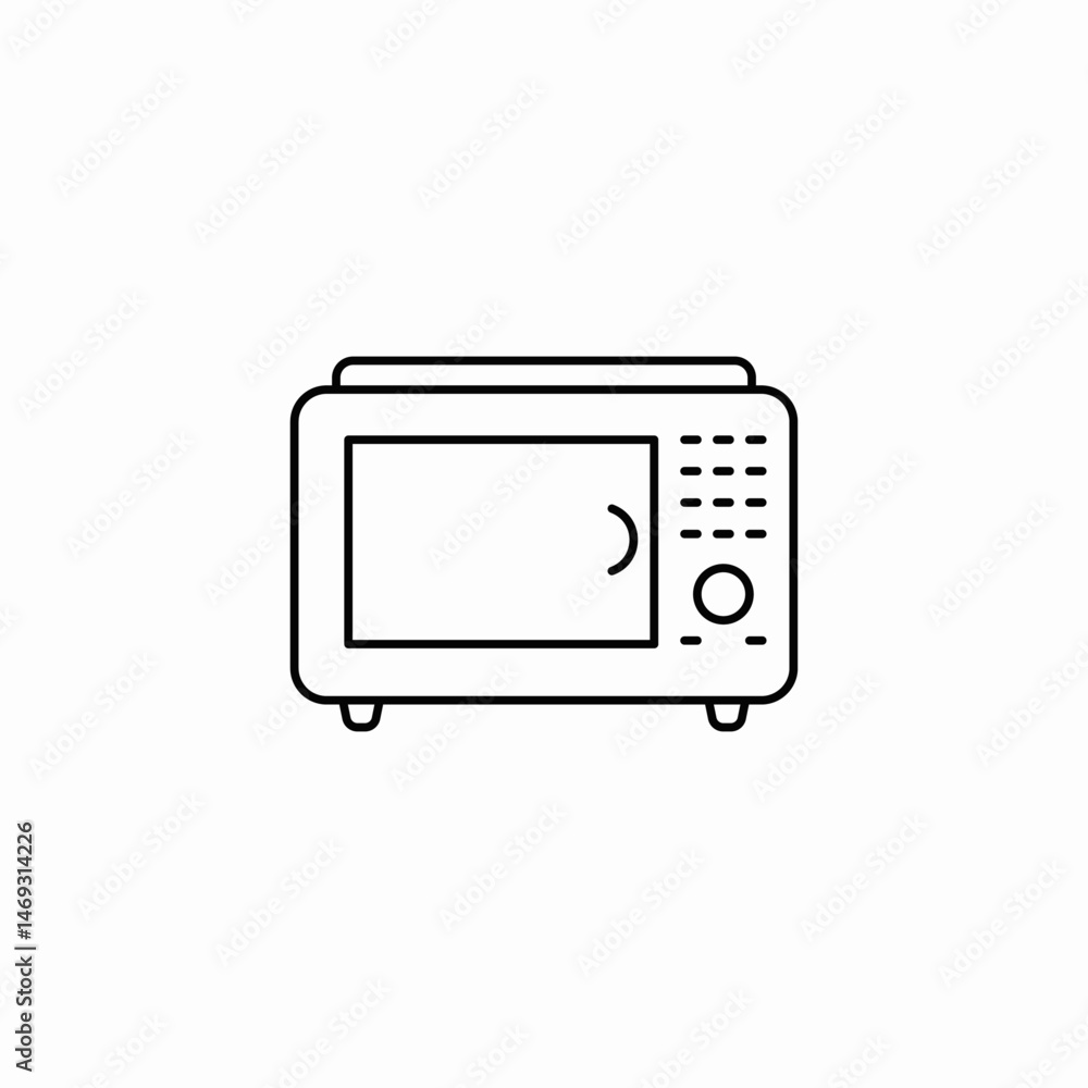 microwave oven icon sign vector microwave oven icon sign vector