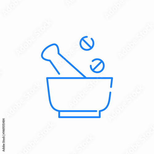 mortar pestle icon sign vector