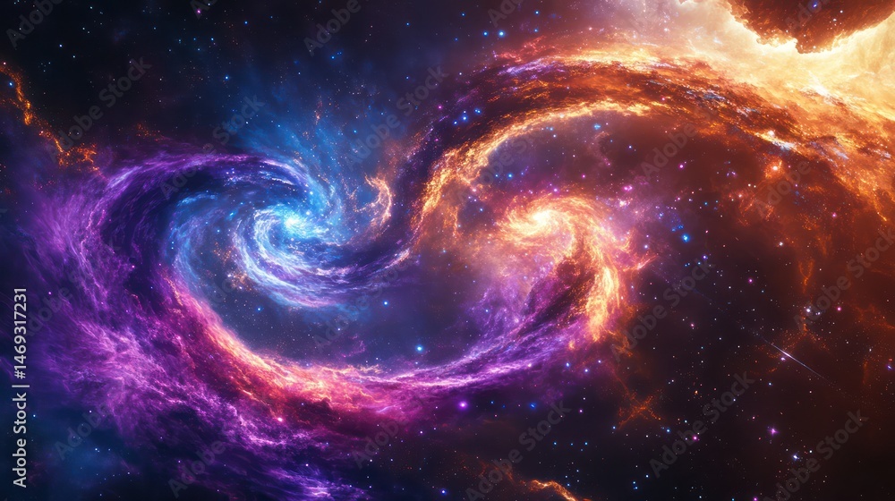 Cosmic nebula swirl, vibrant colors, swirling galaxies, celestial artistry Cosmic nebula swirl, vibrant colors, swirling galaxies, celestial artistry