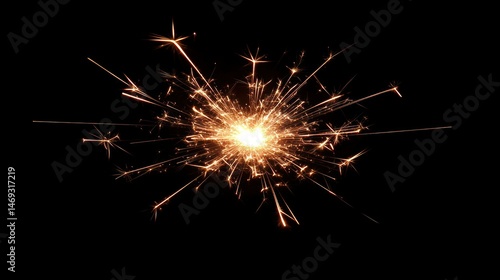 Wallpaper Mural Sparkler flares brightly against a dark backdrop Torontodigital.ca