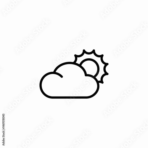 partly rainy icon sign vector