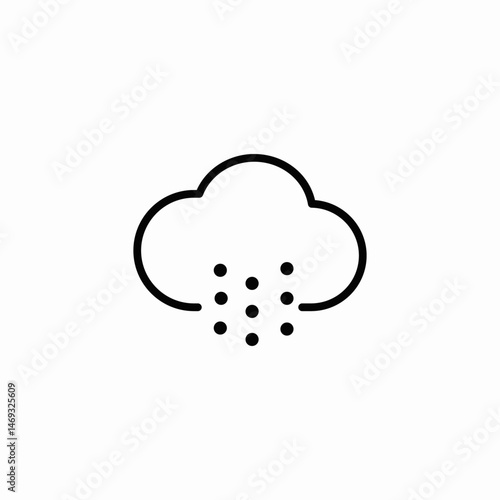 sleet cloud icon sign vector