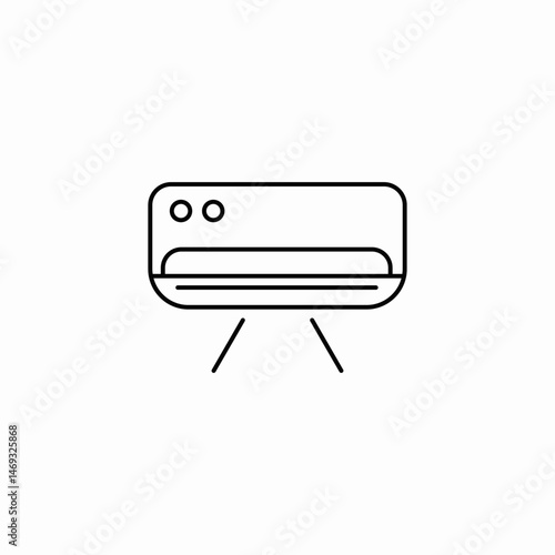 smart ac icon sign vector