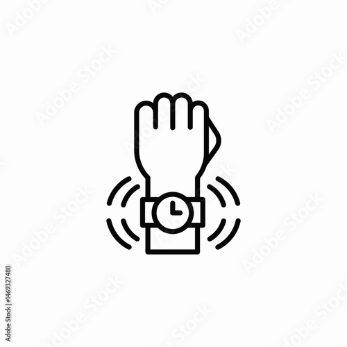 smartwatch alert icon sign vector