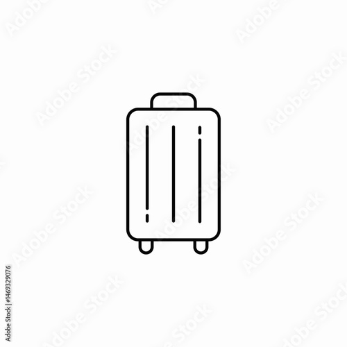 travel bag icon sign vector